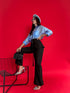 Classic pants + accessory "AVANT-GARDE P7570" - BLACK